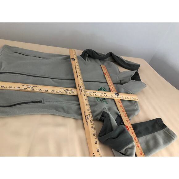 Port Authority Women Soft Fleece Jacket Gray Small Full Zipper Front High Neck - Picture 8 of 13